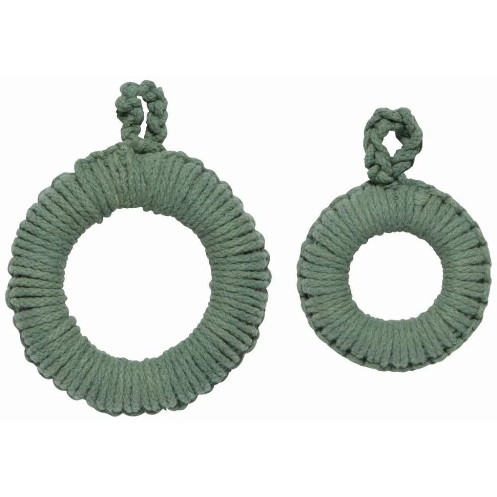 Danica Heirloom Orb Trivets Set Of 2 Jade Green Kitschy Cottage Retro Rustic NWT
